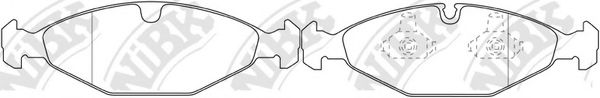 Комплект тормозных колодок, дисковый тормоз NiBK PN0156