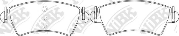 Комплект тормозных колодок, дисковый тормоз NiBK PN0229