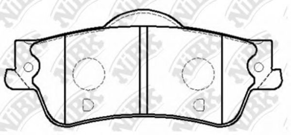 Комплект тормозных колодок, дисковый тормоз NiBK PN0832