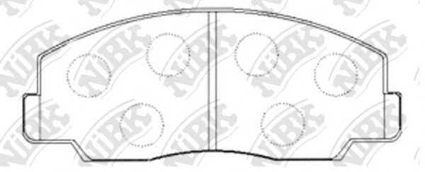 Комплект тормозных колодок, дисковый тормоз NiBK PN1069