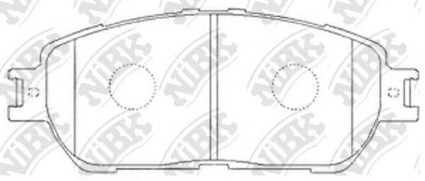 Комплект тормозных колодок, дисковый тормоз NiBK PN1480