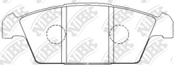 Комплект тормозных колодок, дисковый тормоз NiBK PN9183