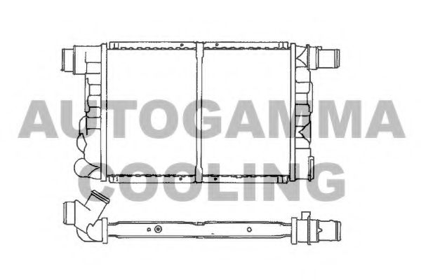 Радиатор, охлаждение двигателя AUTOGAMMA 100263
