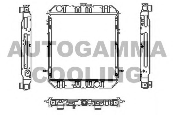 Радиатор, охлаждение двигателя AUTOGAMMA 102925