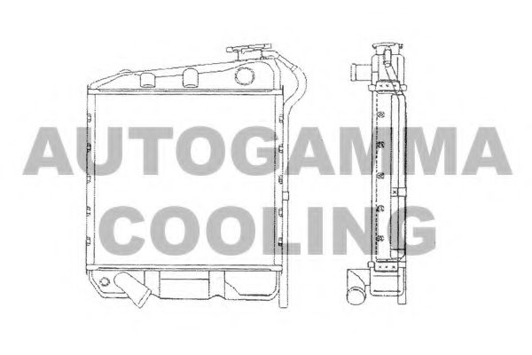Радиатор, охлаждение двигателя AUTOGAMMA 104242