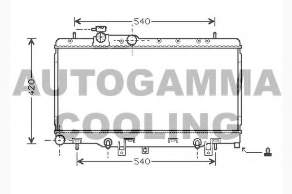 Радиатор, охлаждение двигателя AUTOGAMMA 104314