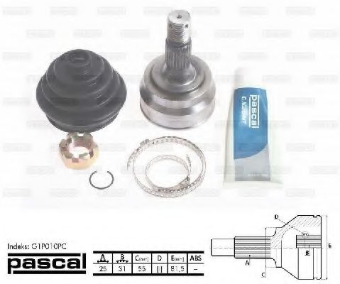 Шарнирный комплект, приводной вал PASCAL G1P010PC