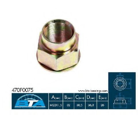 Осевая гайка BTA 470F0075BTA