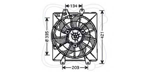 Вентилятор, охлаждение двигателя ELECTRO AUTO 32VT002