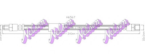 Тормозной шланг Brovex-Nelson H6567