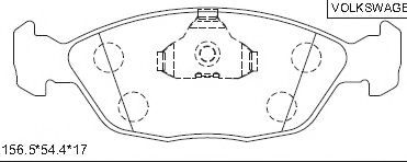 Комплект тормозных колодок, дисковый тормоз ASIMCO KD7701