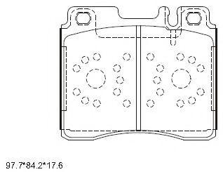 Комплект тормозных колодок, дисковый тормоз ASIMCO KD7745