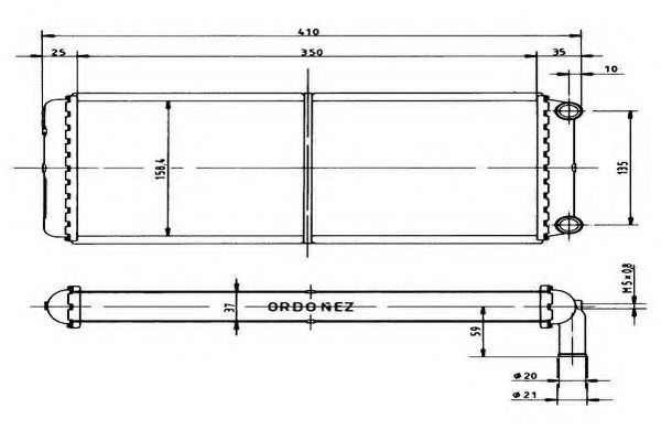 Теплообменник, отопление салона ORDONEZ 1070009824
