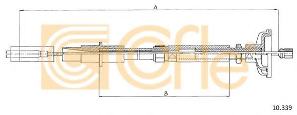 Трос, управление сцеплением COFLE 10.339