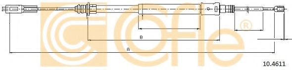 Трос, стояночная тормозная система COFLE 10.4611