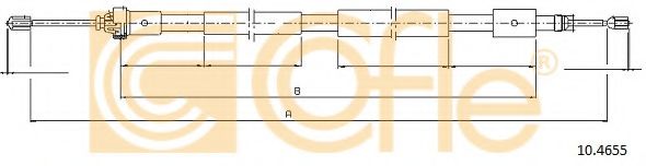 Трос, стояночная тормозная система COFLE 10.4655