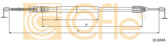 Трос, стояночная тормозная система COFLE 10.6543