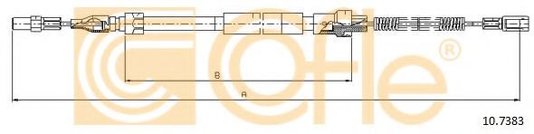 Трос, стояночная тормозная система COFLE 10.7383