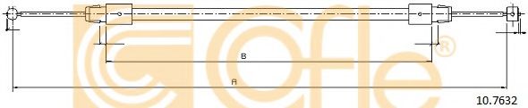Трос, стояночная тормозная система COFLE 10.7632