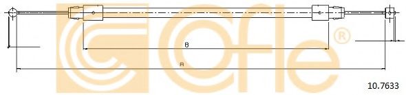 Трос, стояночная тормозная система COFLE 10.7633