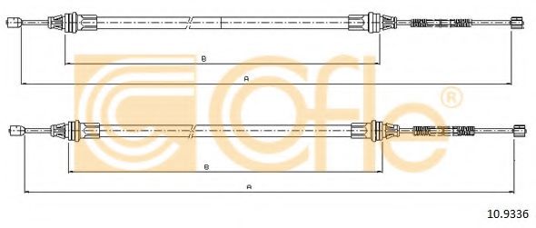 Трос, стояночная тормозная система COFLE 10.9336