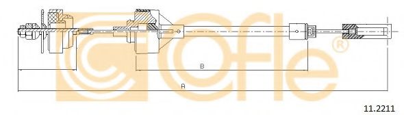 Трос, управление сцеплением COFLE 11.2211