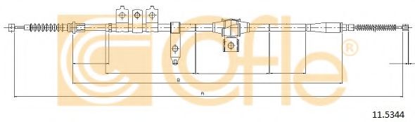 Трос, стояночная тормозная система COFLE 11.5344