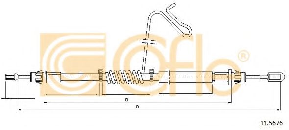 Трос, стояночная тормозная система COFLE 11.5676