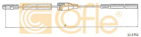 Трос, стояночная тормозная система COFLE 11.5752
