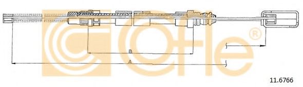 Трос, стояночная тормозная система COFLE 11.6766