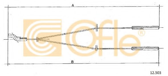 Тросик заслонки отопителя COFLE 12503