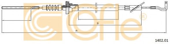 Трос, управление сцеплением COFLE 140201