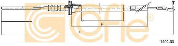 Трос, управление сцеплением COFLE 1402.03