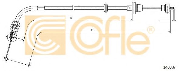 Тросик газа COFLE 1403.6