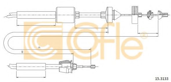 Трос, управление сцеплением COFLE 15.3133
