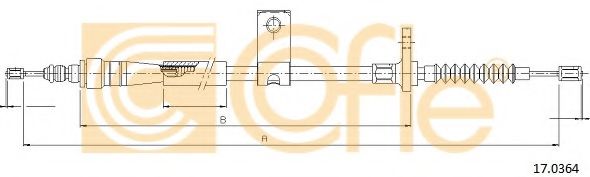 Трос, стояночная тормозная система COFLE 170364