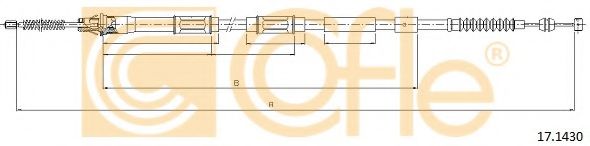 Трос, стояночная тормозная система COFLE 17.1430