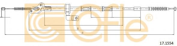 Трос, стояночная тормозная система COFLE 17.1554
