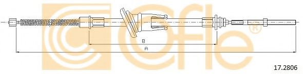 Трос, стояночная тормозная система COFLE 172806