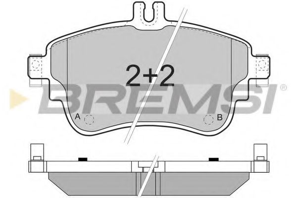 Комплект тормозных колодок, дисковый тормоз BREMSI BP3497