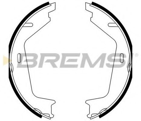 Комплект тормозных колодок, стояночная тормозная система BREMSI GF0608A