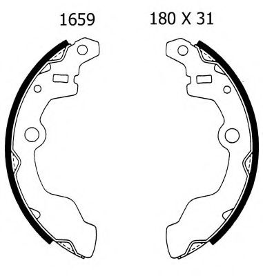 Комплект тормозных колодок BSF 1659