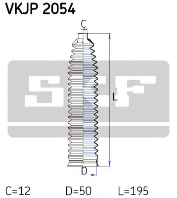 Комплект пылника, рулевое управление SKF VKJP 2054