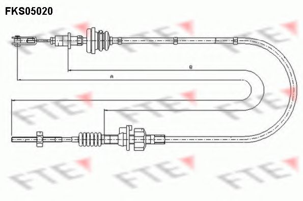 Трос, управление сцеплением FTE FKS05020