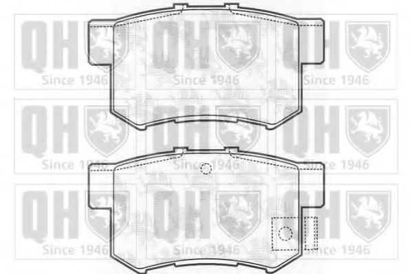 Комплект тормозных колодок, дисковый тормоз QUINTON HAZELL BP1181