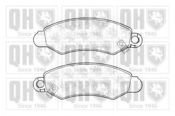 Комплект тормозных колодок, дисковый тормоз QUINTON HAZELL 23296