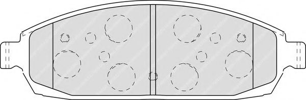 Комплект тормозных колодок, дисковый тормоз FERODO FDB4002