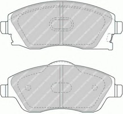 Комплект тормозных колодок, дисковый тормоз FERODO FSL1424