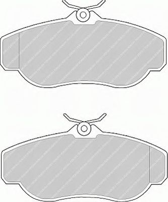 Комплект тормозных колодок, дисковый тормоз FERODO FSL980