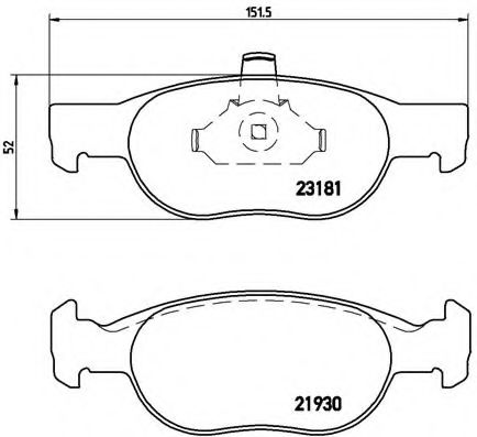 Комплект тормозных колодок, дисковый тормоз BREMBO P 23 125